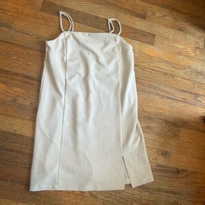H&M Tan Mini Dress with Spaghetti Straps
